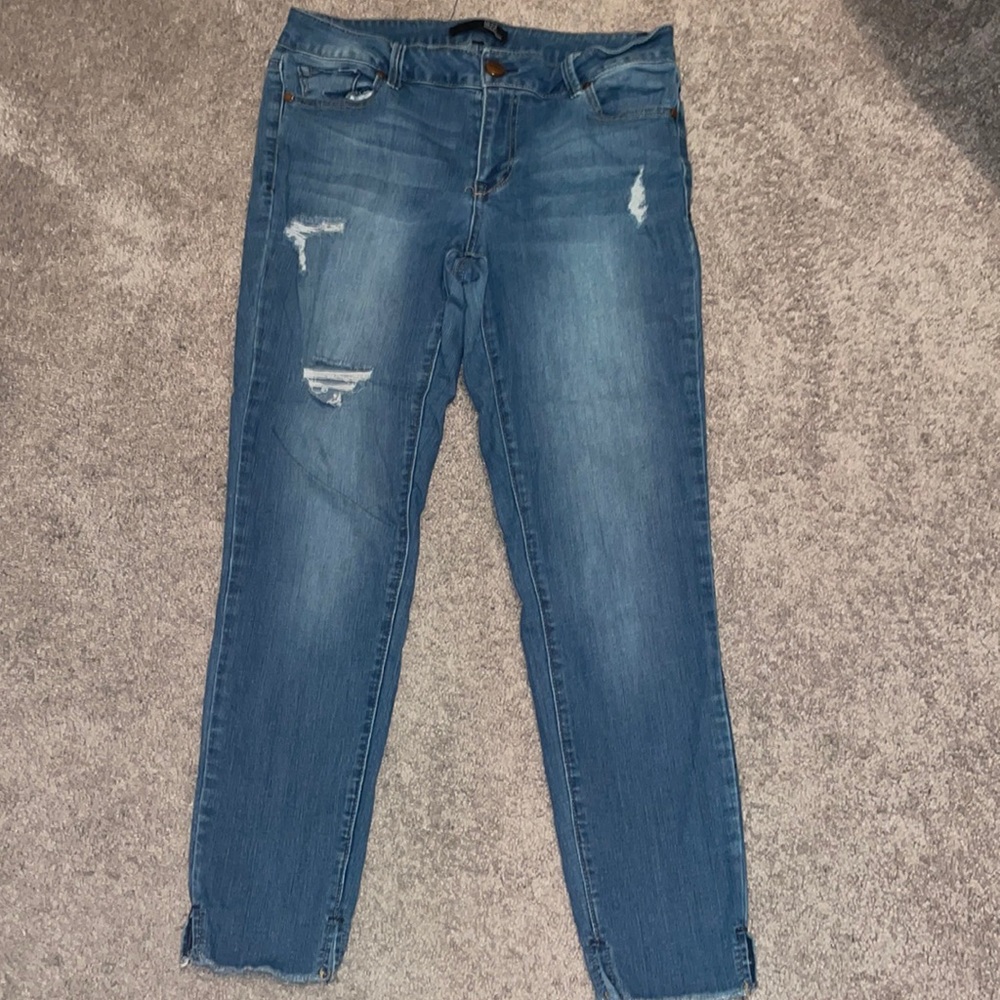 1822 jeans 30 waist stretch womens denim stitch fix pants light wash distressed